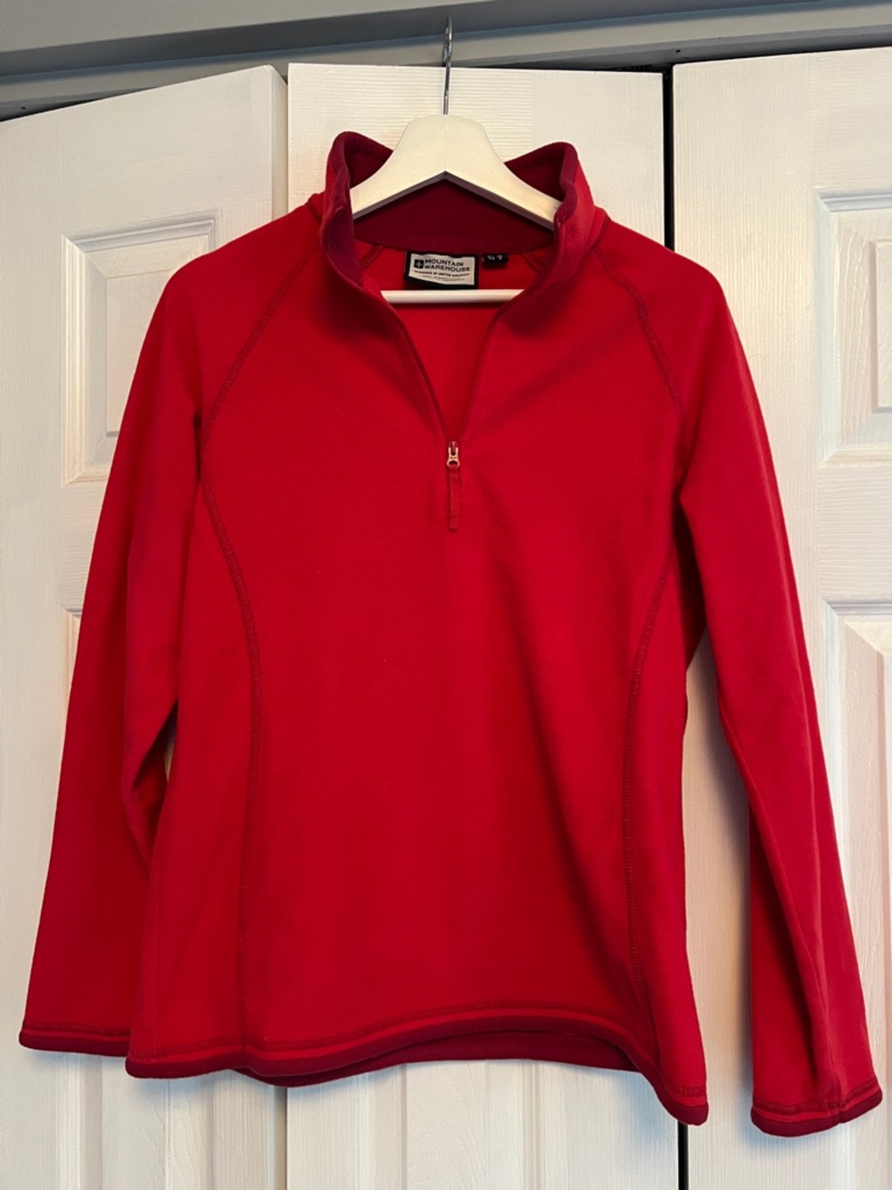 Red Quarter-Zip Fleece Pullover